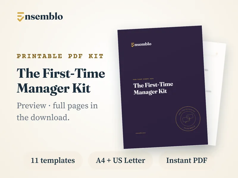 The First-Time Manager Kit: cover