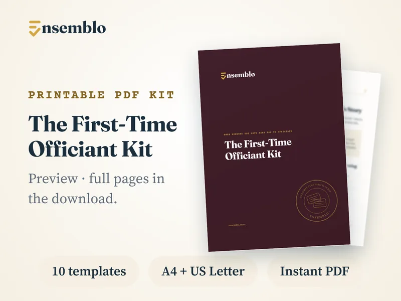 The First-Time Officiant Kit: cover