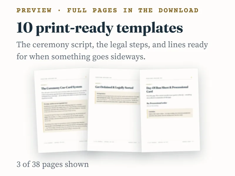 The First-Time Officiant Kit: what’s inside