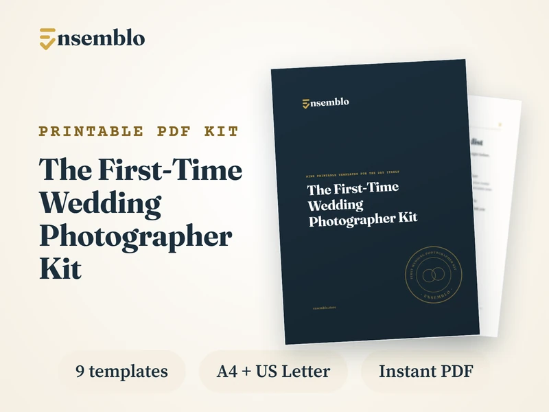 The First-Time Wedding Photographer Kit: cover