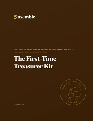 Cover of The First-Time Treasurer Kit