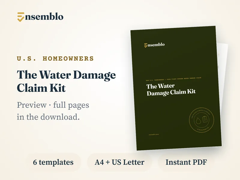 The Water Damage Claim Kit: cover